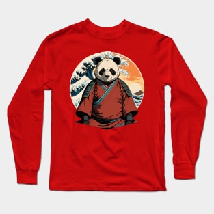 The Great Japanese Samurai Panda Long Sleeve T-Shirt